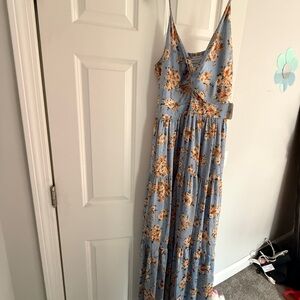 Altar'd State Blue and Orange Floral Dress